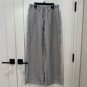 SHEIN Black and White Striped Trousers